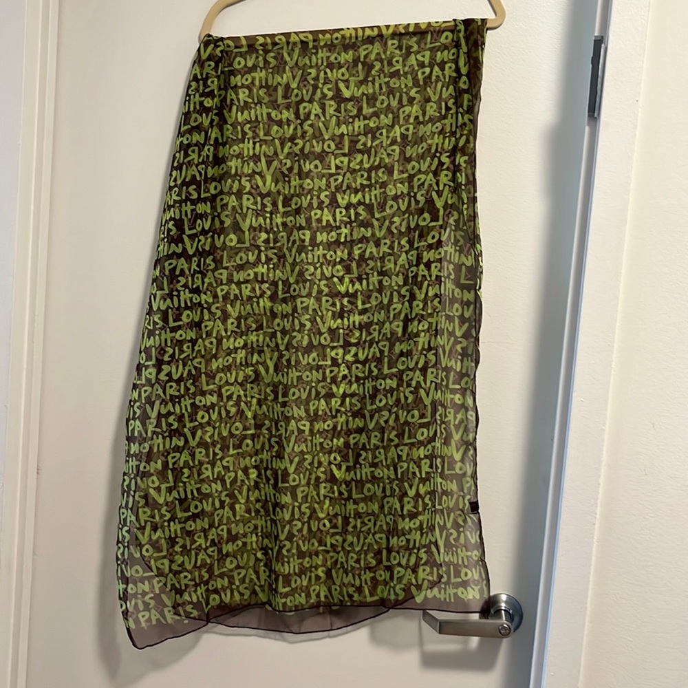 Louis Vuitton all over print scarf